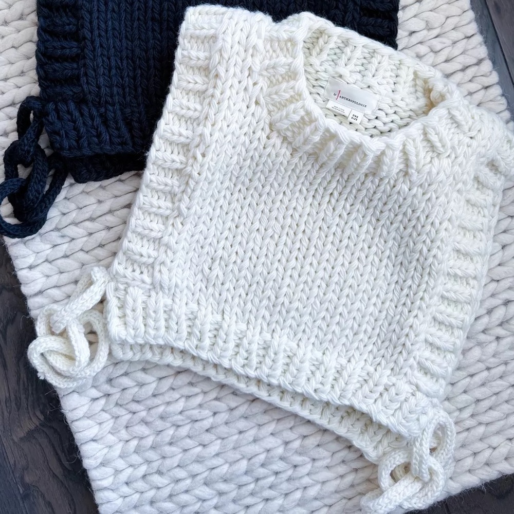 Cream / Anthropologie Chain Sweater Vest / One Size Fits Most